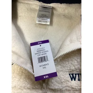 Disney Mickey‎ Mouse Winter Sports Sherpa Fleece Half Zip Pullover Off White XXL thumbnail 5