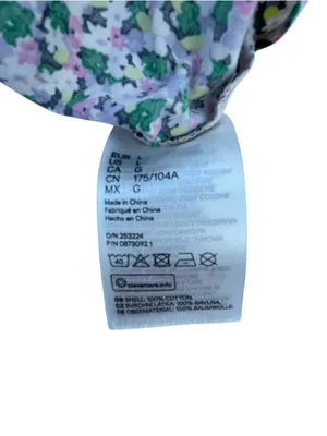 H&M Lavender‎ Multi Smocked Square-Neck Floral Top thumbnail 3