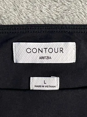 Aritzia Original Contour Manner Squareneck bodysuit black minimalist classic L thumbnail 7