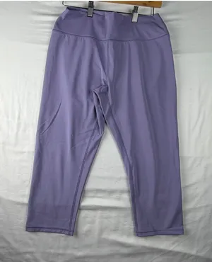 Joe Fresh Active High Waist Capri Leggings Large Purple Lilac Cropped Workout thumbnail 1