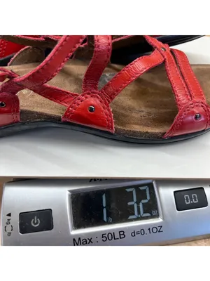 Dansko Jolie Red Leather Strappy Sandals Size 37 EU 6.5-7 US Comfort Resortwear thumbnail 9