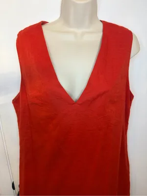 Commence Red Sheath Dress V Neck Sleeveless Party Cocktail Mini Dress Size L thumbnail 3