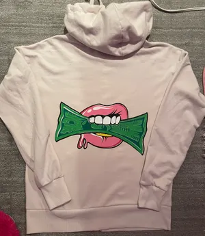 Zip up hoodie with graphics Pink thumbnail 3