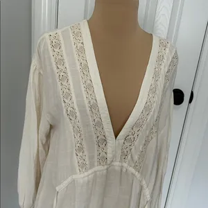 Free People Rugged Beauty Swing Dress Ecru thumbnail 6