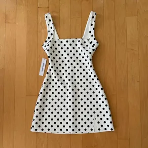 Princess Polly bombshell white polka dot mini dress  thumbnail 2