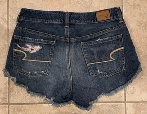 American Eagle Denim Shorts With Lace Pockets thumbnail 3
