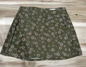 Altar’d State Green Daisy Floral Skirt With Pockets Women’s Large thumbnail 1