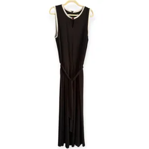 Lauren Ralph Lauren Black Wide Leg Slinky Belted Jumpsuit Size XL thumbnail 5
