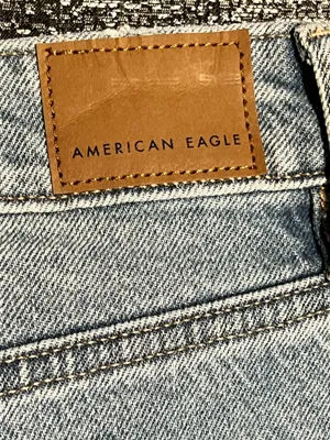 Womens sz8 NWT American Eagle High-Waisted Denim Mini Skirt Light Wash Raw Hem thumbnail 7