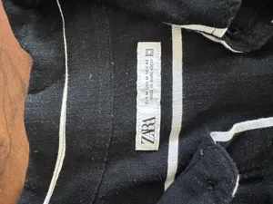 Zara men’s black and white striped button up  thumbnail 2