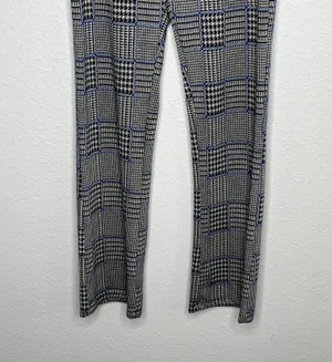 plaid houndstooth flare leg pants size Small thumbnail 4