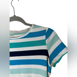St. John’s Bay Women’s‎ Striped Short Sleeve T-Shirt Size Small 100% Cotton thumbnail 3