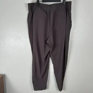 Athleta Brooklyn Mid Rise Ankle Pants Womens 18‎ Purple Rib Knit Side Panels Gym thumbnail 4