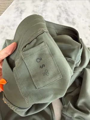 Figs Olive Green Jogger Pants with Orange Drawstring thumbnail 5