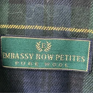 Embassy Row 2P VTG pure wool Plaid Tartan oxford timeless blazer thumbnail 8