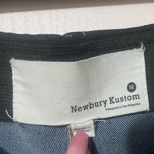 Newbury Kustom Womens Dark Blue Jeans M Mid Rise Flare Stretch Wash Pull On thumbnail 6