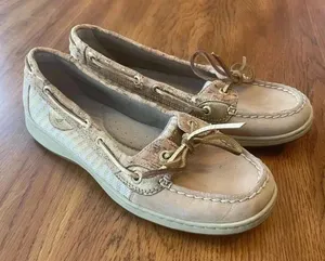 SPERRY Topsider Cork Gold Boat Shoes Size 8 Women’s EUC!‎ #85 thumbnail 1