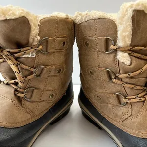 Bearpaw Boots Leighton Wool Blend‎ Lined Winter Boots Tan Black Womens Size 7 thumbnail 12