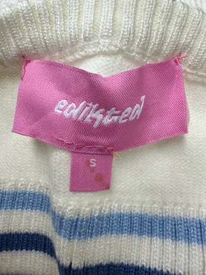 Edikted Miya Stripey Ribbed Knit Tank Top Women’s Small thumbnail 4