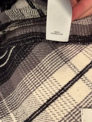 Lucky Brand black and gray long line shacket thumbnail 9