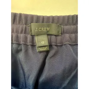 J. Crew Navy Blue Tulip Hem Mini Skirt with Pockets Size 12 Drawstring Waist thumbnail 7
