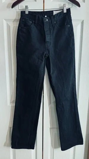 rag & bone Maya High Waist Straight Leg Jeans in Midnight 5 - size: 23 thumbnail 1