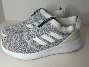 Adidas Cloudfoam Gray and White Slip-On Sneakers thumbnail 1