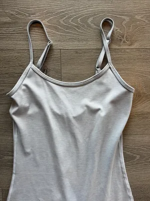 Aritzia Slim Spaghetti-Strap Jumpsuit in Light Gray thumbnail 2