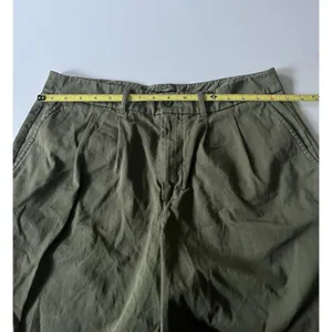 AYR Women’s Cotton High Rise Pleated Shorts Olive Size 12 thumbnail 7