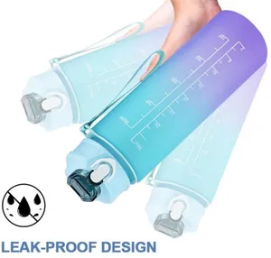 Sport leak proof water bottle Pink thumbnail 1