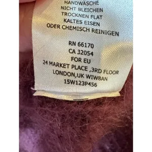 Anthropologie Needle Sweater Women Small Pink Louise Mohair Merino Wool‎ Knit thumbnail 13