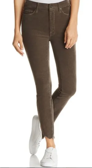 Mother High Waisted Looker‎ Ankle Chew Corduroy Jeans 27 Skinny Layered staple thumbnail 1