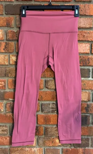 Lululemon womens Align high rise cropped leggings pink 4 thumbnail 1