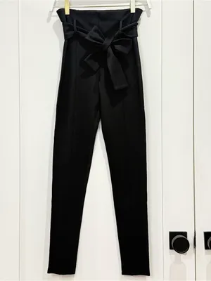 LPA High Waisted Belted Leggings Small Black Party Going Out City Chic Minimal thumbnail 7