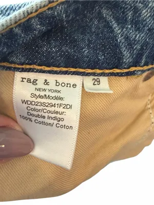Rag & Bone - Sofie Two Tone Double Indigo Ultra Wide Leg Jeans Sz 29 thumbnail 8
