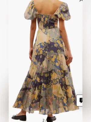 NEW Free People Sundrenched Floral Tiered Maxi Sundress SZ S thumbnail 2