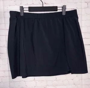 Abercrombie & Fitch Black Athletic Skort XL Mini Skirt Built-in Shorts Side Slit thumbnail 1