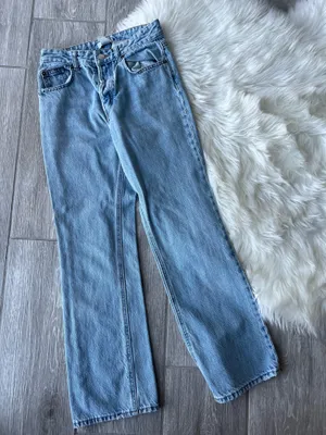 H&M Light Blue Straight Leg Jeans thumbnail 1