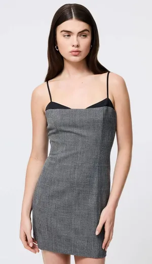 FRENCH CONNECTION Owen Plaid Peekaboo Dress Size 8 thumbnail 1