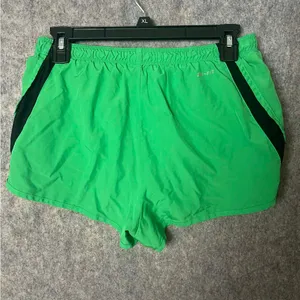 Nike Dri-Fit Women Small Vibrant Green Athletic‎ running Shorts thumbnail 3