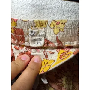 Billabong Womens Floral Print Dolphin Shorts Cream Orange Yellow Size Medium thumbnail 2