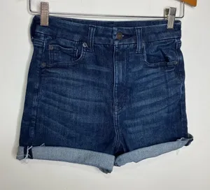 American Eagle Outfitters curvy super hi-rise shortie Jean Shorts size 4‎ thumbnail 1