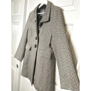 Last Kiss Herringbone Pea Coat‎ XL Wool Blend Mid Length thumbnail 2