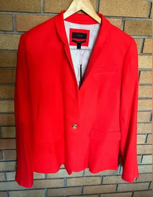 NWT J. Crew Regent Wool Blend Orange Blazer Single Button Jacket Women’s Size 16 thumbnail 1