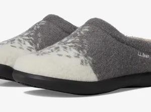 L.L.Bean Daybreak scuff motif2 slipper size 9, Gray thumbnail 1