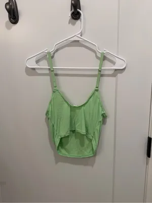 Urban Outfitters Light Green Ribbed Bralette Tank thumbnail 2