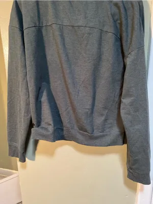 Z by Zella Women's Size Medium Cowl Neck Sweatshirt Charcoal Gray Full Zip thumbnail 8