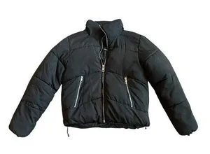 Deluc 5315D Black Puffer Coat Zip-Down Pockets Jacket Cozy Size XS Women's thumbnail 1