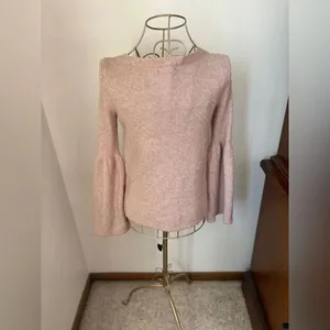 American Eagle Criss Cross Lace Up V Neck Sweater Pink Size M thumbnail 12