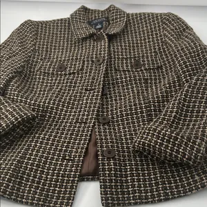 Jones New York Black and White Tweed Blazer thumbnail 9